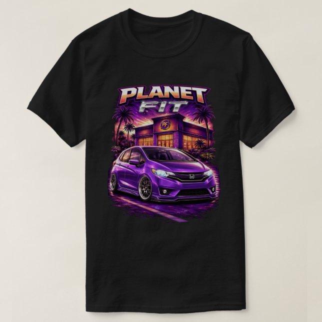 Camiseta Honda Fit 3ra Gen Planet Fit (Diseño del anverso)