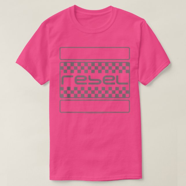 Camiseta Honda Rebel Checkers Grey  (Diseño del anverso)