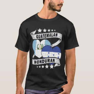 Camiseta Honduras Bandera de Guatemala mitad hondureño guat