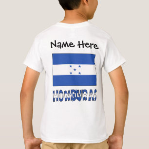 Camiseta Hondúras Bandera de Hondúras Personalización Negra