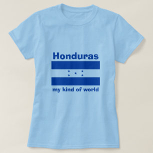 Camiseta Honduras Bandera + Mapa + Texto
