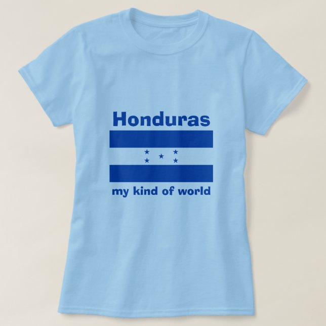 Camiseta Honduras Bandera + Mapa + Texto (Diseño del anverso)