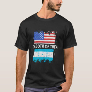 Camiseta Honduras EE. UU. Soy Ambos América Hondureño Roo