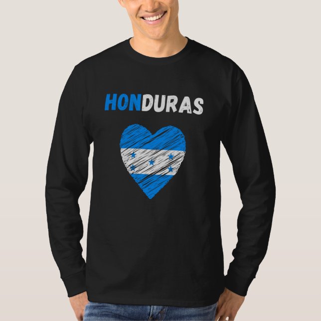 Camiseta Honduras Flag Holiday Honduras Heart Honduran Flag (Anverso)