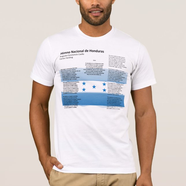 Camiseta Honduras - Himno Nacional de Honduras (Anverso)