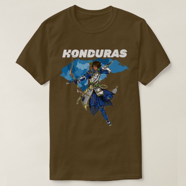Camiseta Honduras katracho Anime Samurai (2) (Diseño del anverso)