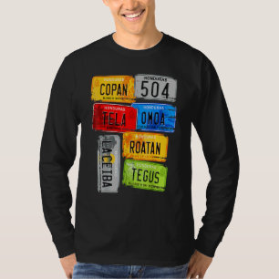 Camiseta Honduras matrículas turísticas Copán Tela Omoa