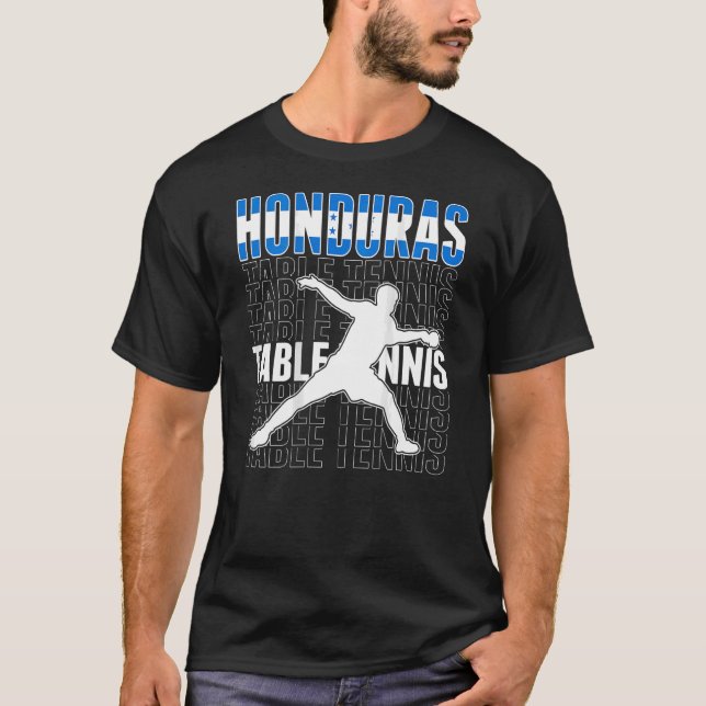 Camiseta Honduras Ping Pong Hondureño Mesa de apoyo al teni (Anverso)