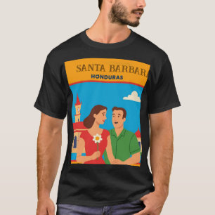 Camiseta  Honduras Santa Barbara Retro poster