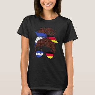 Camiseta Honduras y Alemania Mezcla Mitad Hondureño mitad a