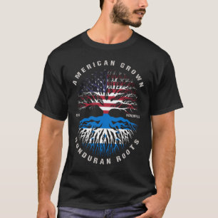 Camiseta Hondureño adulto norteamericano remonta la bander