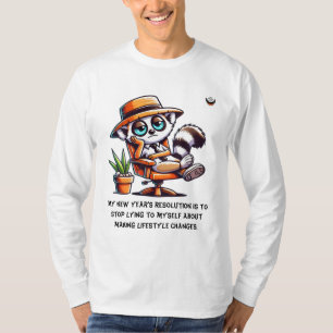 Camiseta honesta de resolución de Año Nuevo para h