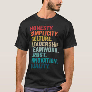 Camiseta Honestidad Confianza en el valor del equipo de lid