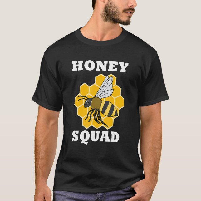 Camiseta Honey and Bees Beekeeping Ironic Honey Squad (Anverso)