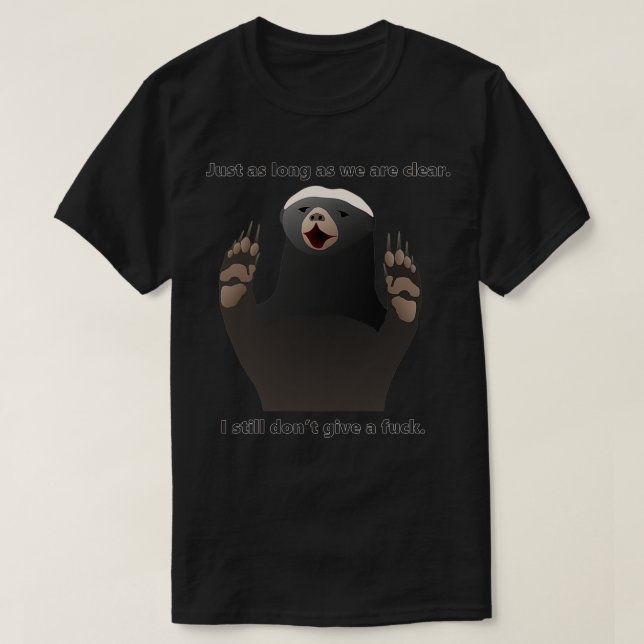 Camiseta Honey badger DGAF (Diseño del anverso)