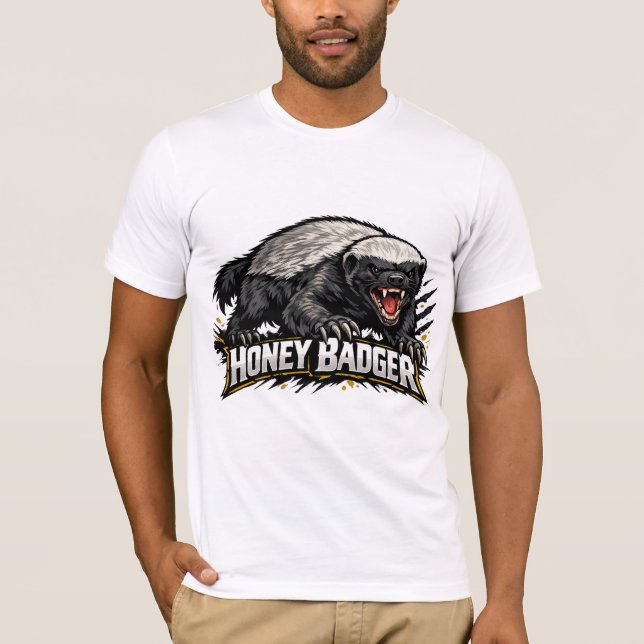 Camiseta Honey Badger T-Shirt | Unique Wildlife Animal Desi (Anverso)