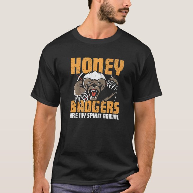 Camiseta Honey Badgers My Spirit Animals Honey Badger (Anverso)