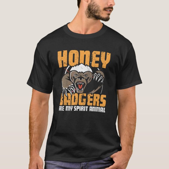 Camiseta Honey Badgers My Spirit Animals Honey Badger (Anverso)