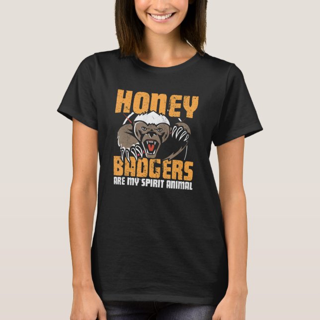 Camiseta Honey Badgers My Spirit Animals  Honey Badger   (Anverso)