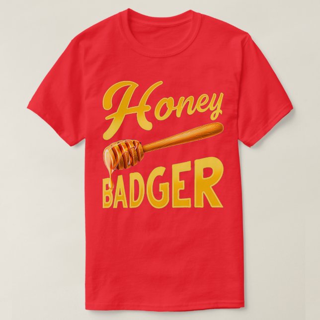 Camiseta Honey Bee Honeycomb Cute Animal Honey Badger  (Diseño del anverso)