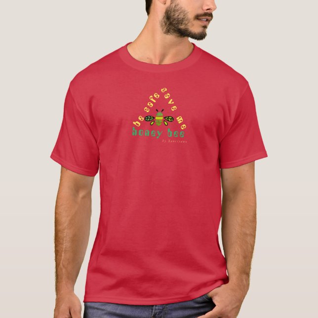 Camiseta Honey bee t-shirt - rouge cardinal (Anverso)