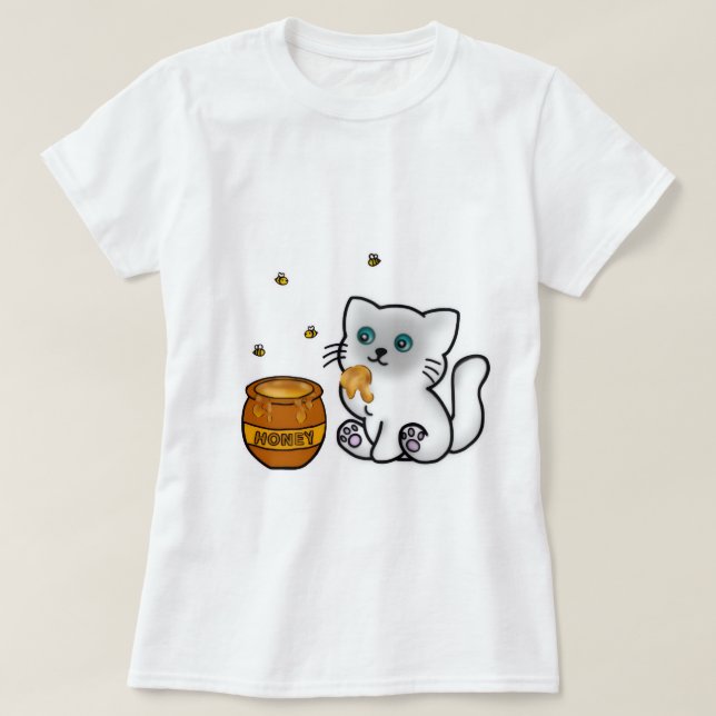 Camiseta Honey cat tshirt (Diseño del anverso)