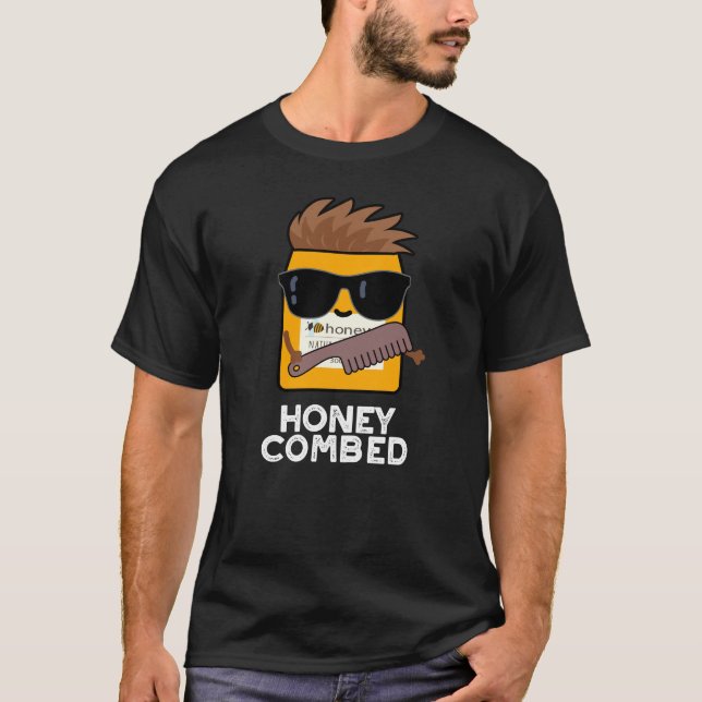 Camiseta Honey Combed Funny Honey Pun Dark BG (Anverso)