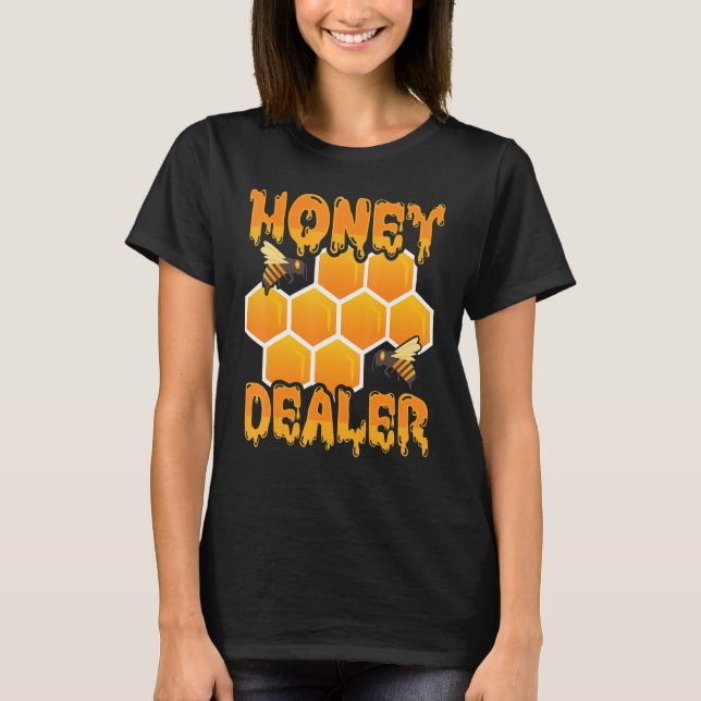 Camiseta Honey Dealer Honeycomb Bee Hive Beekepine (Anverso)