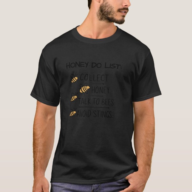 Camiseta Honey Do List Funny Bee Hive Honey Lover Beek (Anverso)