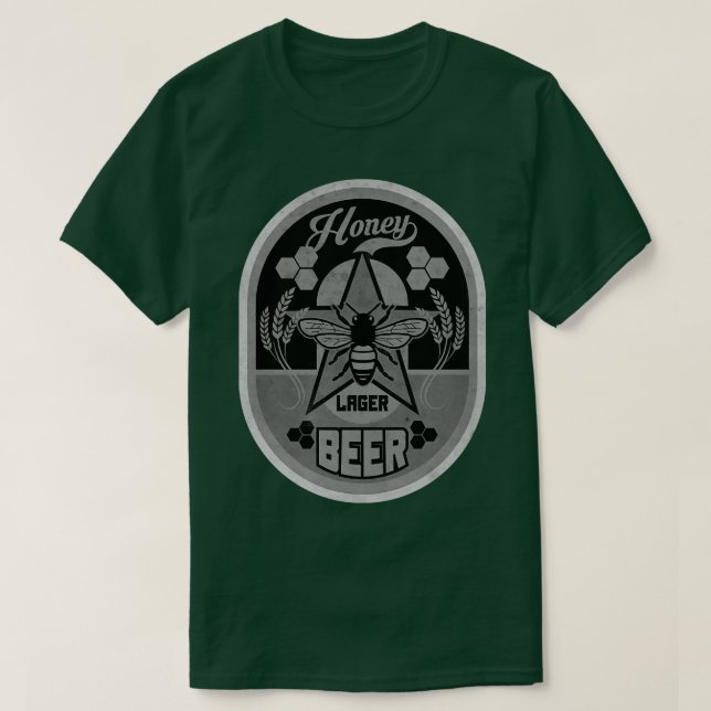 Camiseta Honey Lager Beer BW (Diseño del anverso)