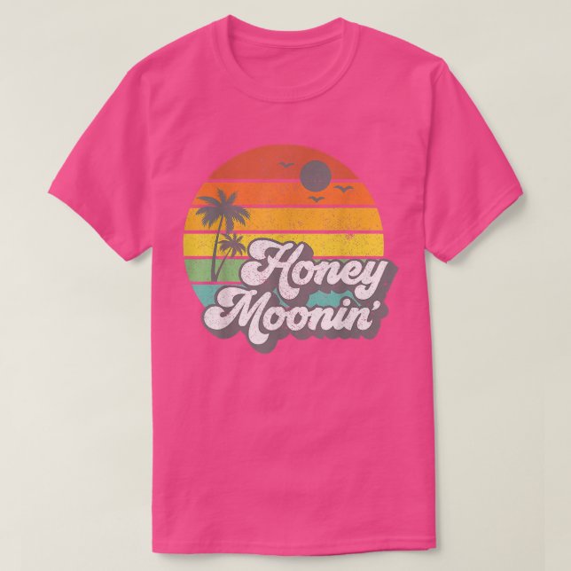 Camiseta Honey Moonin Beach Honeymoon Vacation Men Women Co (Diseño del anverso)