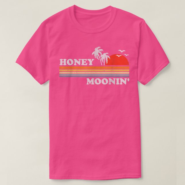 Camiseta Honey Moonin Beach Honeymoon Vacation Men Women Co (Diseño del anverso)