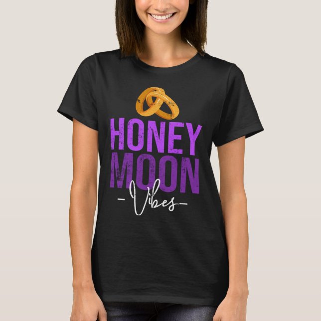 Camiseta Honey Moonin Couples Wedding Just Married Matching (Anverso)