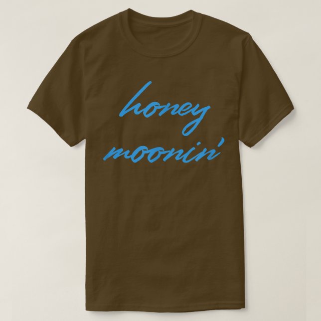 Camiseta Honey Moonin: Parejas coincidentes azulesVacacione (Diseño del anverso)