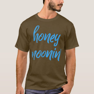 Camiseta Honey MooninBlue Brush Parejas coincidentes de lun