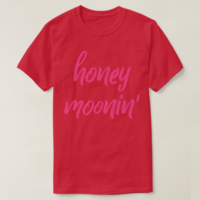 Camiseta Honey MooninCepillo rosa luna de miel Parejas coin (Diseño del anverso)