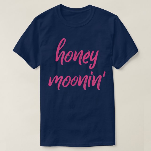 Camiseta Honey MooninCepillo rosa luna de miel Parejas coin (Diseño del anverso)
