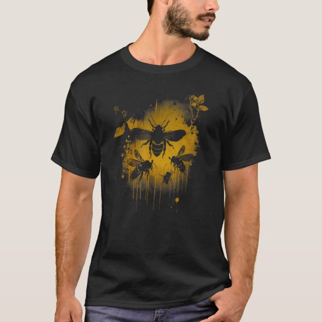 Camiseta Honeybee and bumble bee for American hive beekeepe (Anverso)