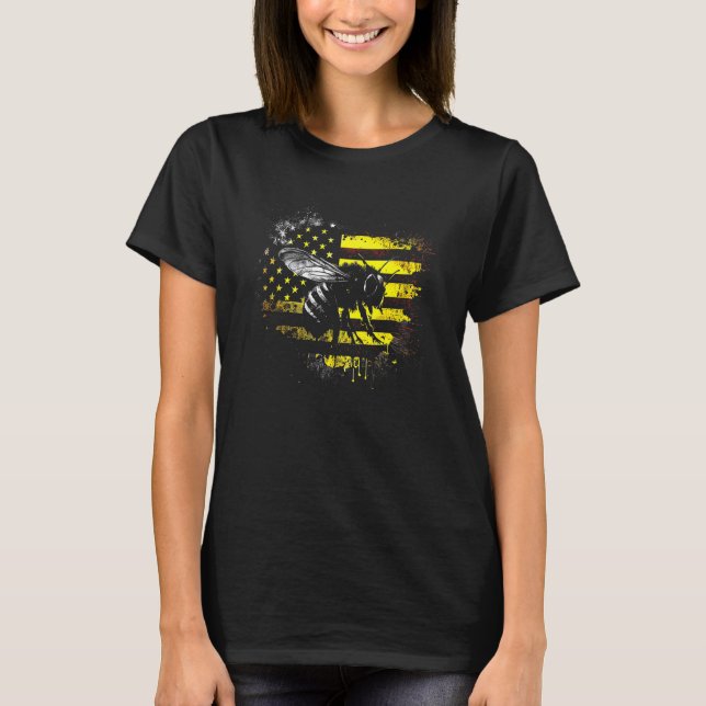 Camiseta Honeybee and bumble bee for American hive beekeepe (Anverso)