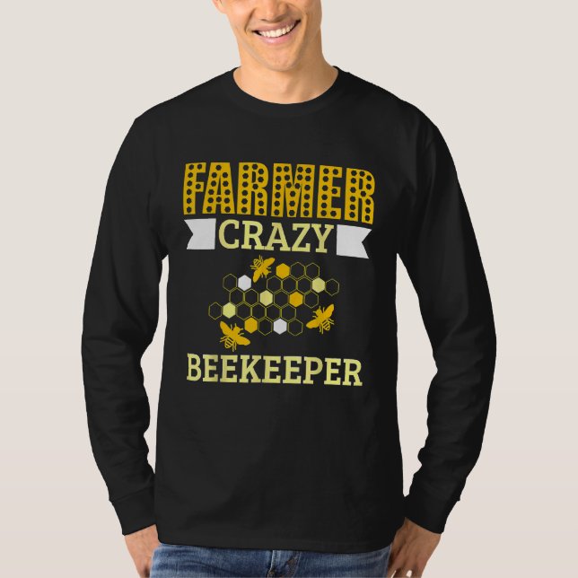 Camiseta Honeybee Farmer Crazy Beekeeper (Anverso)