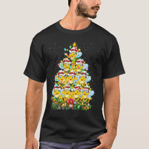 Camiseta Honeybee Xmas alumbró a los Navidades de Santa Hon