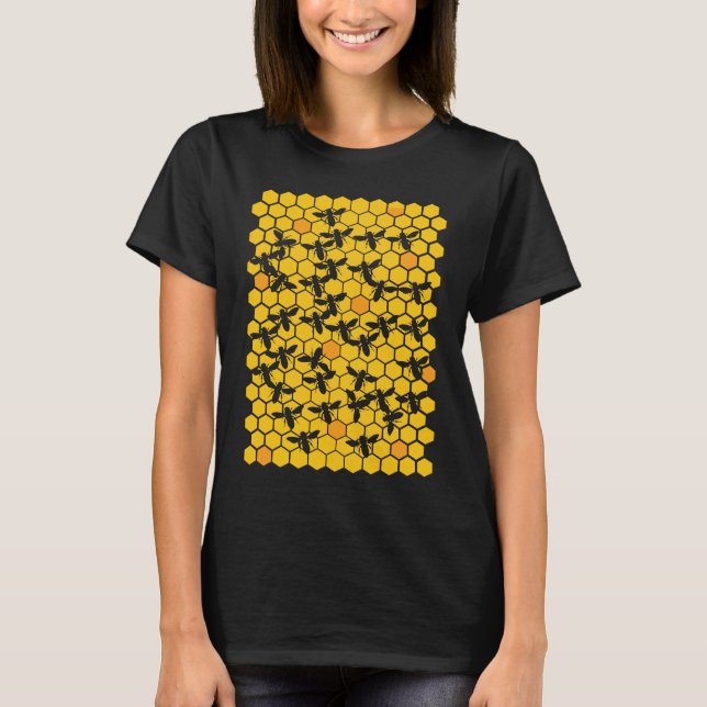 Camiseta Honeycomb  Beehive Beekeeper Bees  Beekeeping (Anverso)