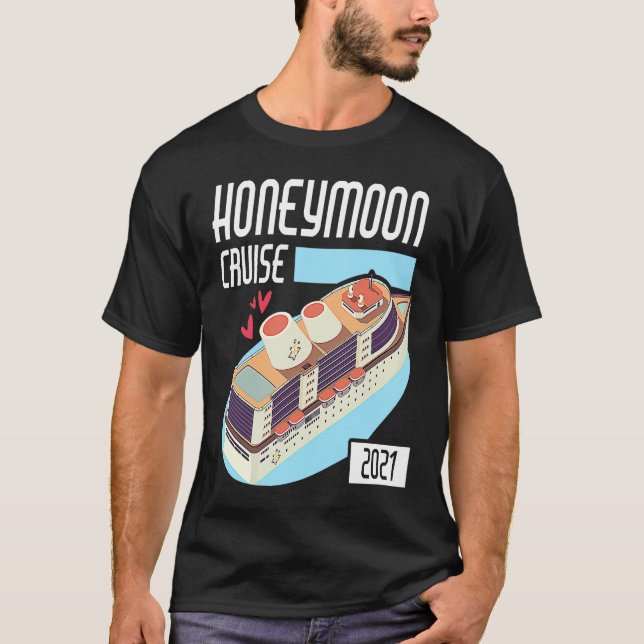 Camiseta Honeymoon Cruise for Couples 2021 Just Married (Anverso)
