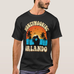 Camiseta Honeymoonin Bride Groom Florida Sunset Honeymoon i