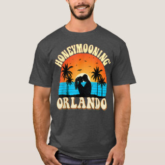 Camiseta Honeymoonin Bride Groom Florida Sunset Honeymoon i