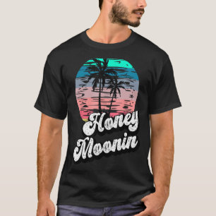 Camiseta Honeymoonin Bride Groom Luna de miel Tropica