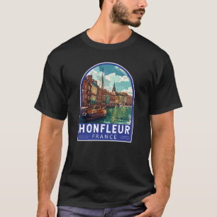Camiseta Honfleur France Viaje de arte Vintage