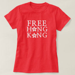 Camiseta Hong Kong libre con flores orquídeas