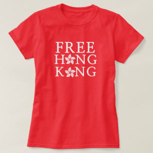 Camiseta Hong Kong libre con flores orquídeas