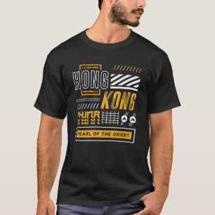 Camiseta Hong Kong Perla de Oriente Diseño de Viaje Moderno